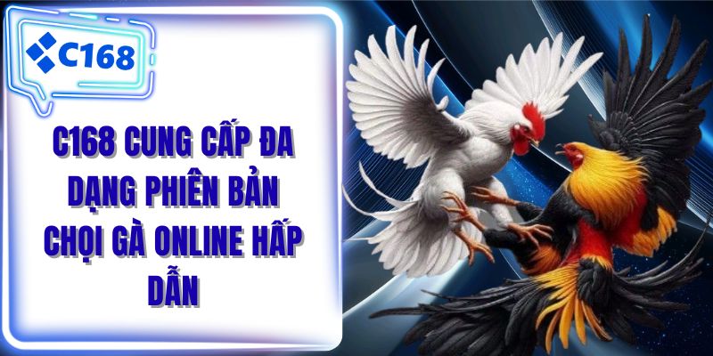 C168 cung cấp đa dạng phiên bản chọi gà online hấp dẫn